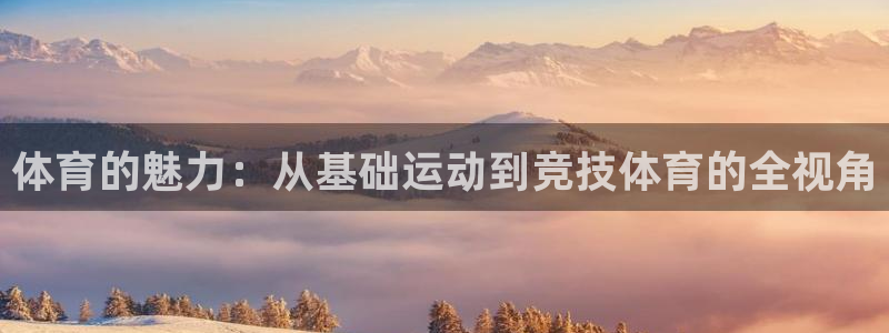欧亿平台官网：体育的魅力：从基础运动